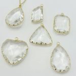 diy饰品配件14k包金电镀 水滴爱心高档锆石吊坠 项链发簪手链材料