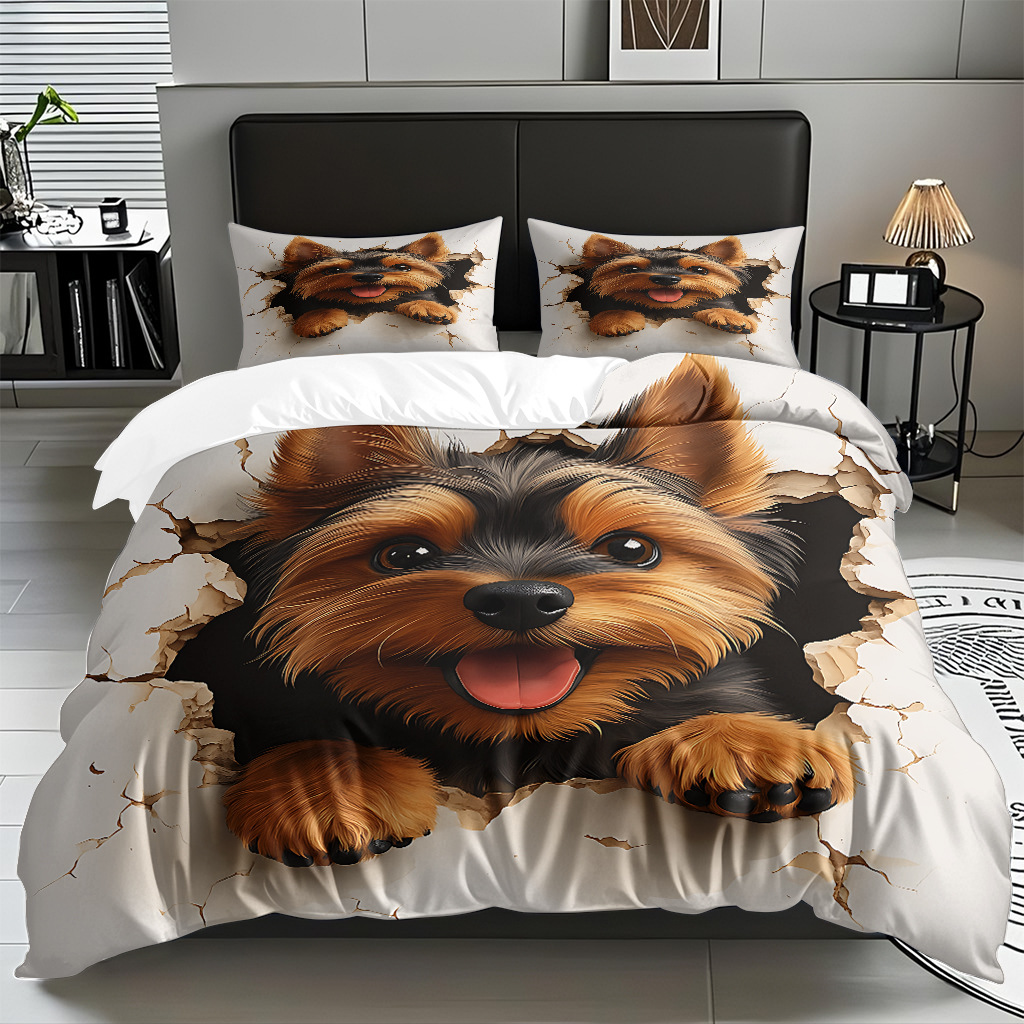 Cute perrito abrasión kit impresión digital pro-piel fabricante textil respirable venta directa soporte TEMU / JIT