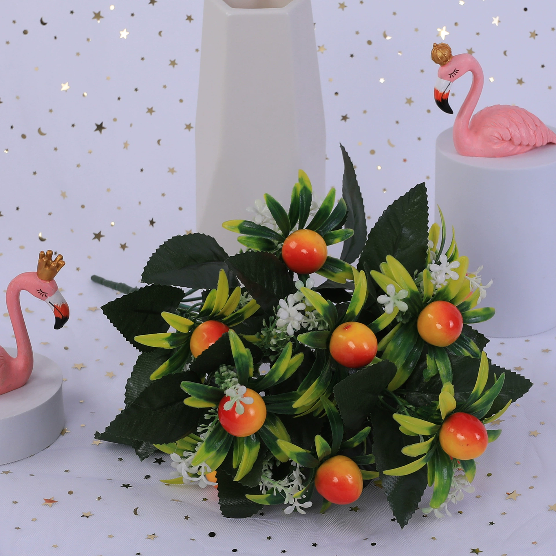 12 Cherry Simulation Silk Fruit Cooler Cardon Wedding Wedding Decoration Interior Table Place Flower Architecture Art