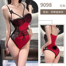 霂恋情趣内衣制服诱惑吊带连体兔女郎性感睡衣透视激情免脱圣诞服