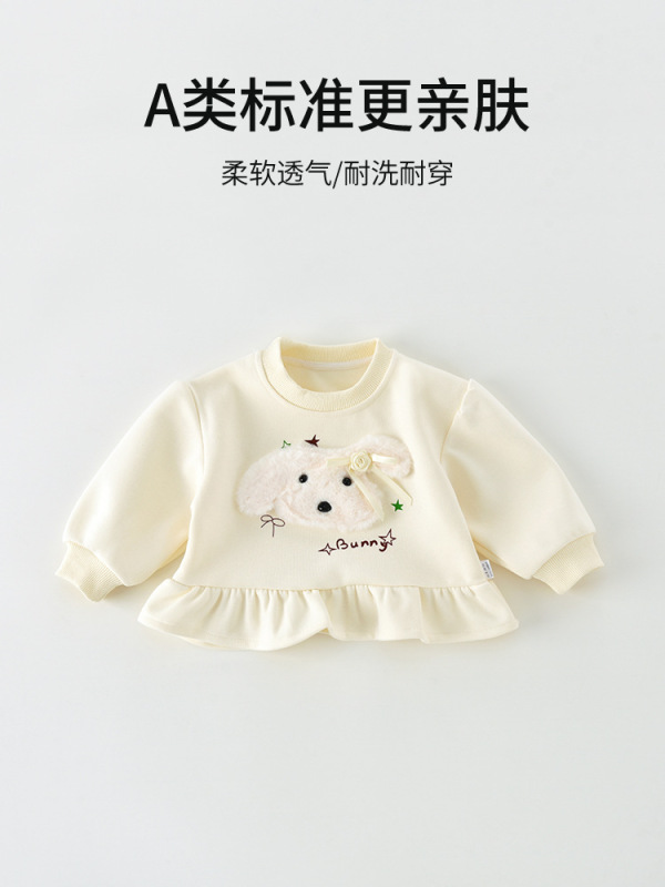 女童卫衣秋装2025新款儿童洋气衣服婴儿宝宝套头打底衫长袖上衣秋|undefined