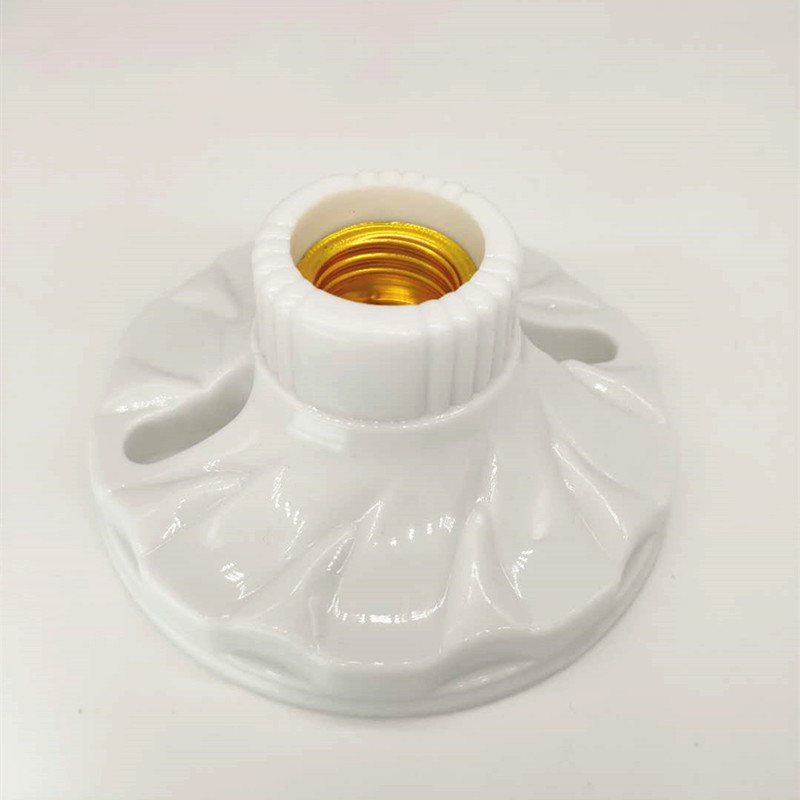 12cm 068 Plastic Flame Retardant Screw-in E27 Flat Package Anti-Shock Home and Outdoor Bulb Socket
