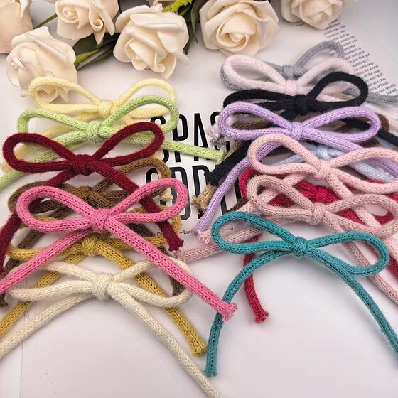 Solid Color Hollow Round Wool Knitted Belt Clothing Accessories Accessories Shoes and Hats Socks Handmade Bow Toy Packaging Home Textile