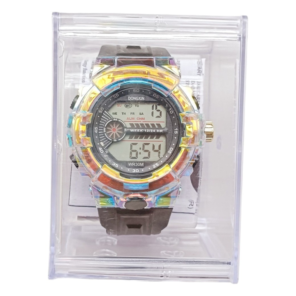 Manufacturer Wholesale New Colorful Electronic Watch Sports Colorful Luminous Alarm Clock High-Value Multi-Functional Student Watch