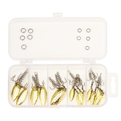 Wholesale set of 3 high-carbon steel hooks with 2#4#6#8#10 sizes, white nickel with sparkles, 3 anchor hooks