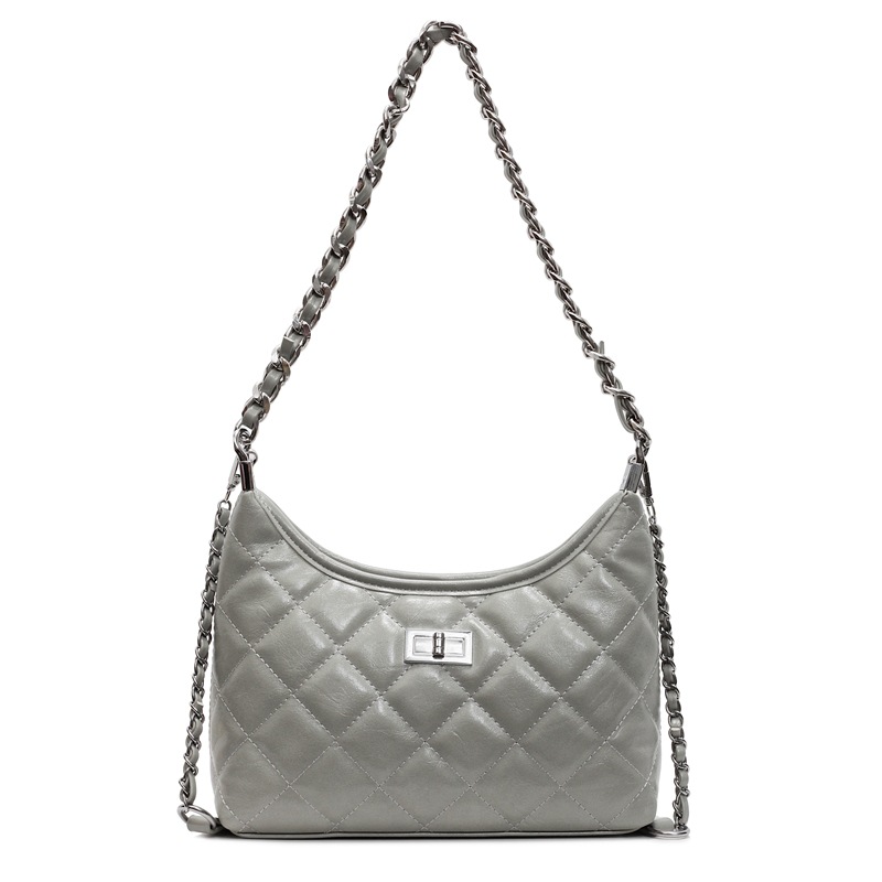 Bolso de axila de cadena de diamantes popular de este año para mujer 2025 nuevo bolso de hombro de estilo pequeño y fragante bolso de mensajero de estilo occidental de todo fósforo