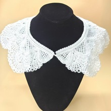新款女装毛织衣领假领子现货批发娃娃领刺绣花边衣领领口装饰辅料
