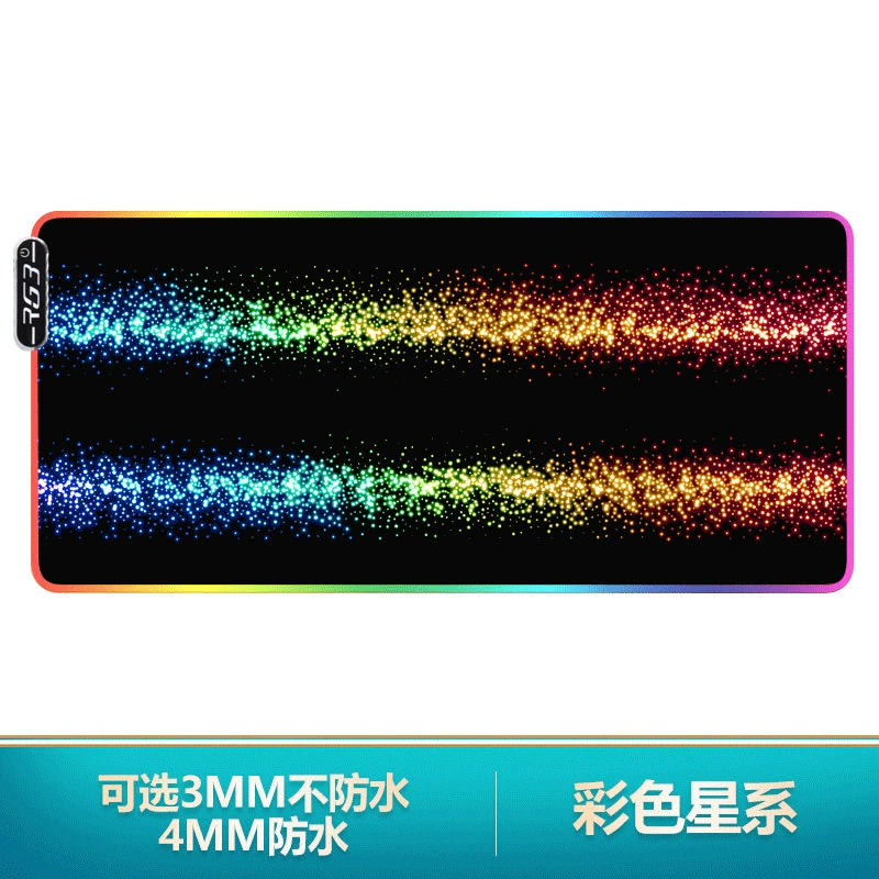 Оптово-привлекательная супер большая RGB светящаяся мышиная коврик фантазийный цвет LED утолщённый технологический стиль игровой анимации э-Sports