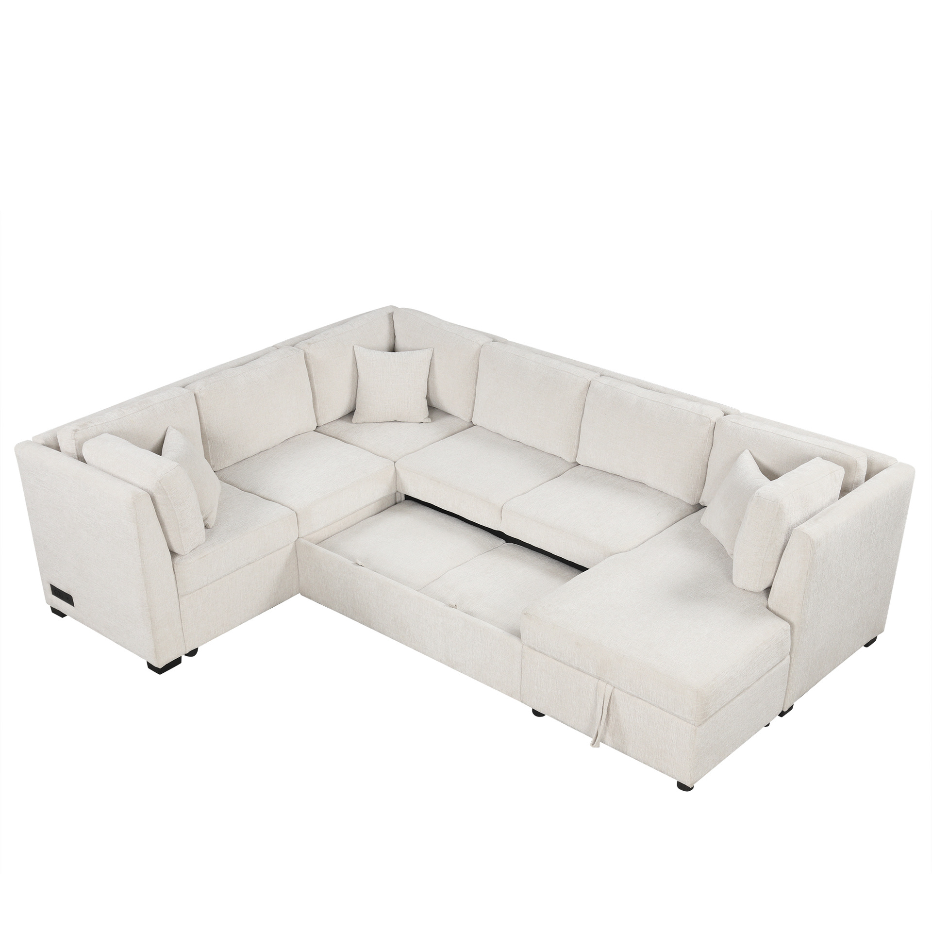 Sofá de tela de lujo ligero pequeño tipo de sala de estar muebles postmoderno sofá cama