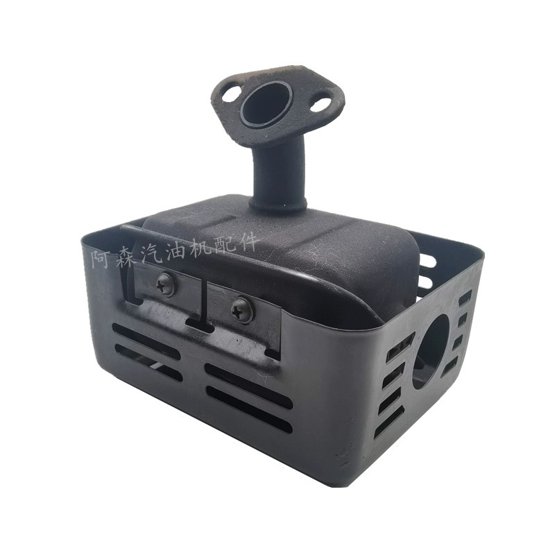 汽油机抽水泵抹光机微耕机配件168170F/188190F动力消声器排气管