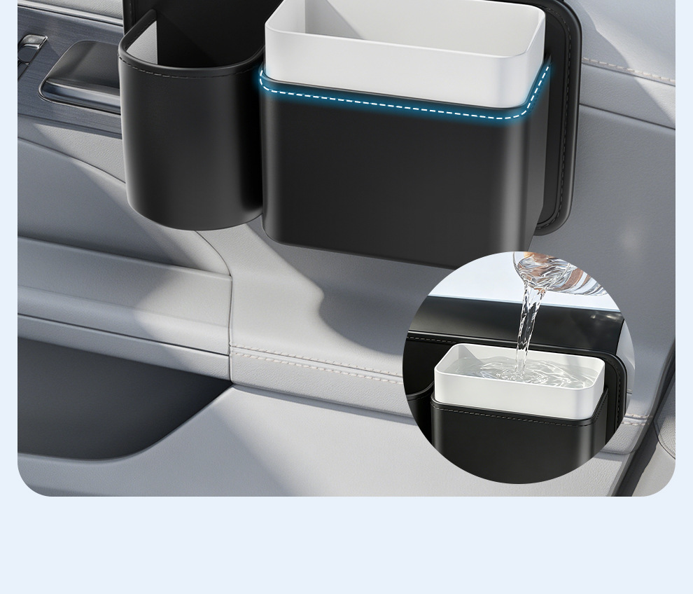 Car-mounted cup holder storage bag, multifunctional rear seat storage box, car window side rack, waterproof storage bag