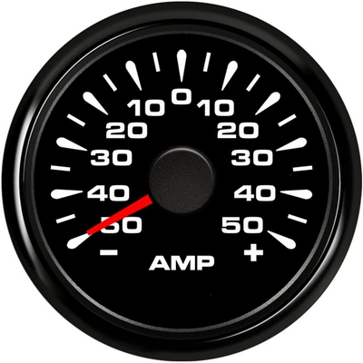automobile instrument Ammeter ±50A ±80A - black-frame-black-bottom-50a