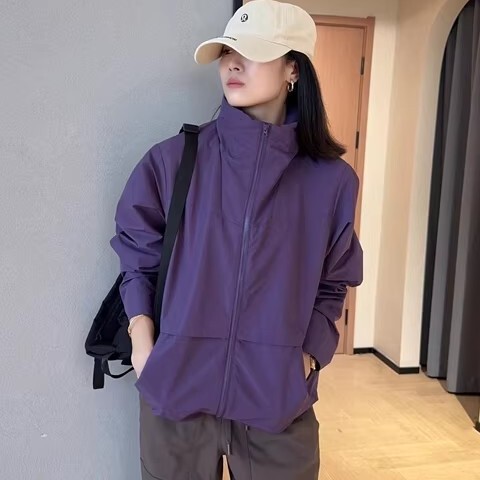 Bird's Nest Five-Proof Fabric Softshell Jacket for Women 2025 Spring and Autumn Five-Proof Fabric Softshell Jacket with Hood and Stand Collar