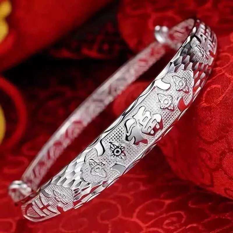 Серебряный браслет для друга/любимой/пожилого/матери, 925 пробы серебро, подарок на день рождения