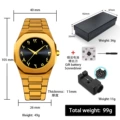 008 Gold-Tone Black Dial