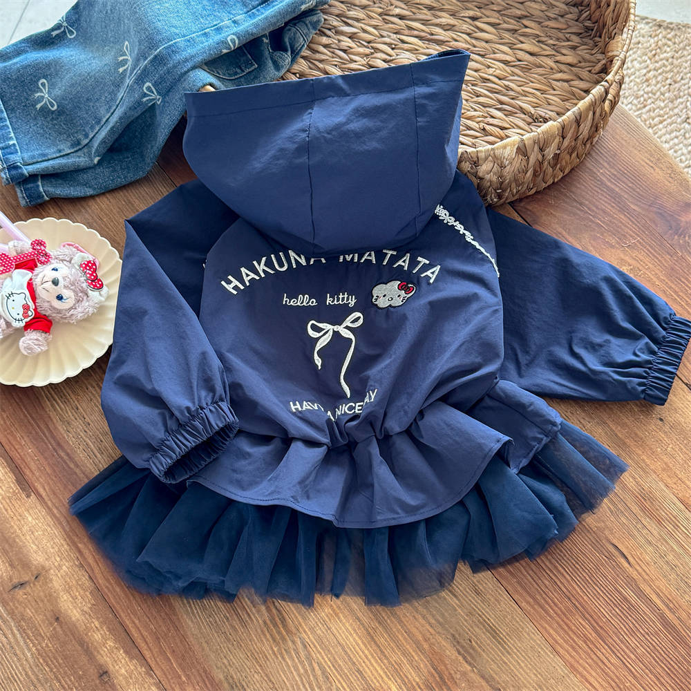 Chico estrella redonda niña chaqueta de todo fósforo otoño nuevo estilo para niños estilo coreano estilo occidental camisa suelta ropa de protección solar ropa de otoño de moda