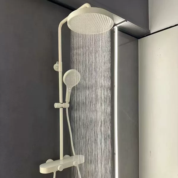 Milk white large storage rack simple three-level