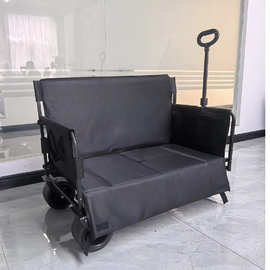 多功能折叠营地推车户外露营手推移动式沙发一车多用收纳野餐车