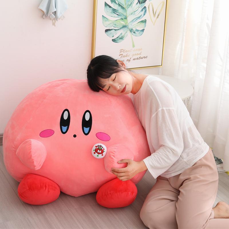 Japanese cartoon star Kirby large plush toy pillow for girls, cute birthday present