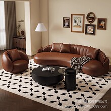 酒店大堂轻奢弧形沙发服装店美容院办公休息区接待办公室洽谈沙发