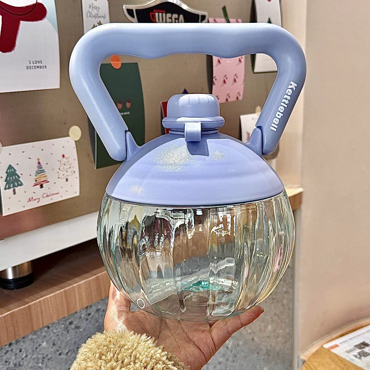 Summer creative dumbbells, handheld teapot for gym, plastic pen