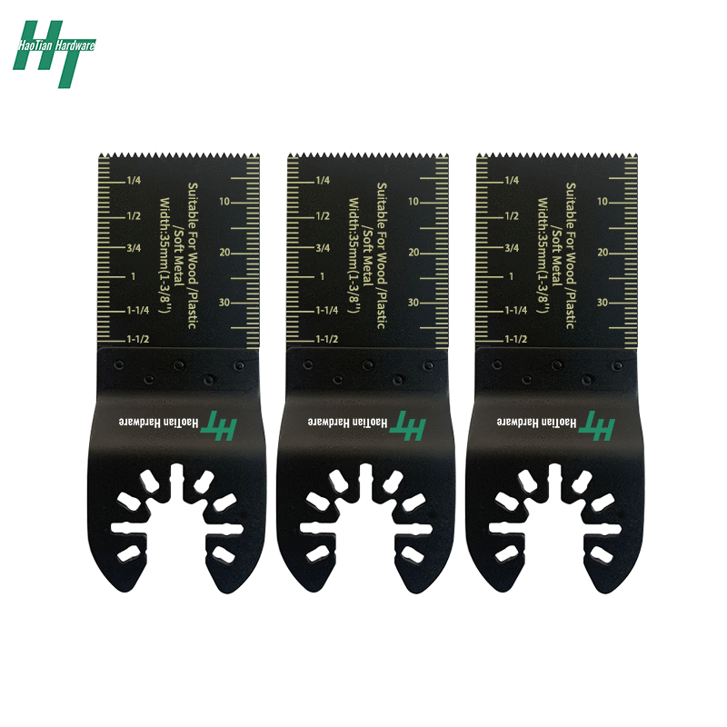 35mm de acero de alto carbono hoja de sierra universal multifunción swing diente corto hoja de sierra recta herramienta eléctrica accesorios 50 piezas