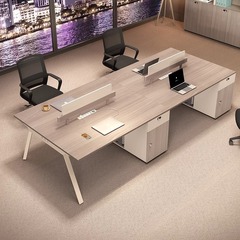 ステーションデスクシンプル現代社員4人席オフィス家具6人従業員テーブルと椅子の組み合わせ