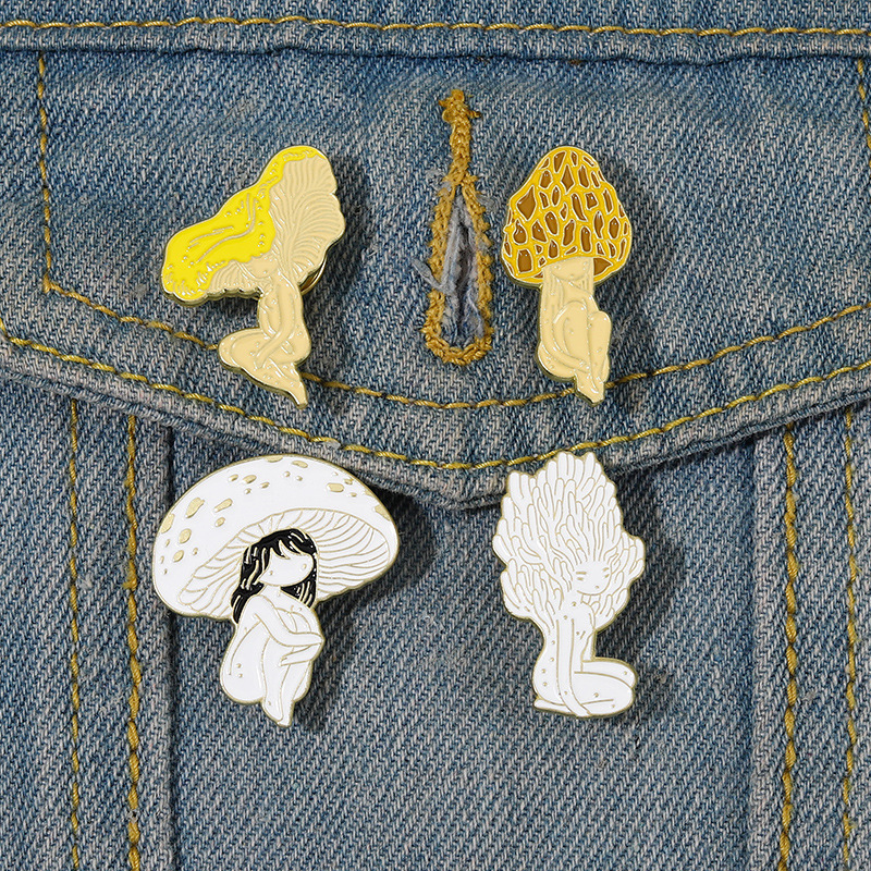 Retro Pin Mushroom Alloy Enamel Women'S Brooches display picture 3