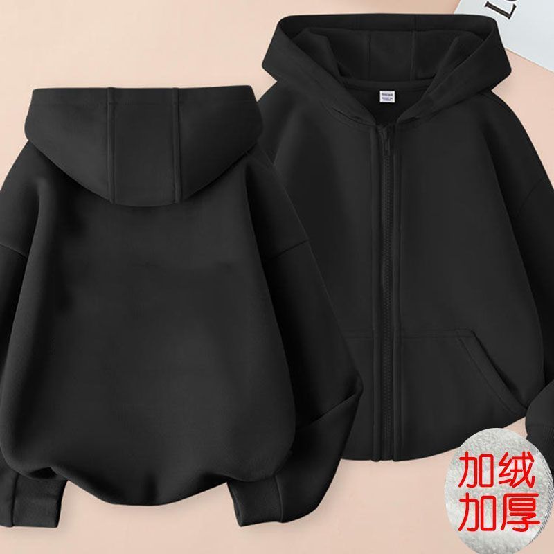 Coolomi cardigan abrigo de invierno forrado de lana de algodón para niños cremallera suéter con capucha de la niña madre-hija padre-hijo Top