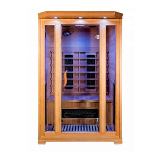 Indoor 2 Person Canadian Hemlock/Red Cedar Full Spectrum Infrared Sauna Room