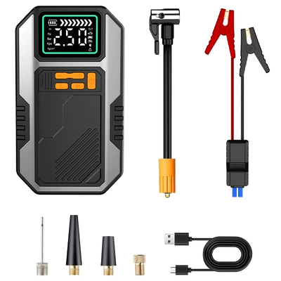 Power Bank and Car Hava nasosu - 6000-mah-smart-clip-black-emergency-start-power-air-pump