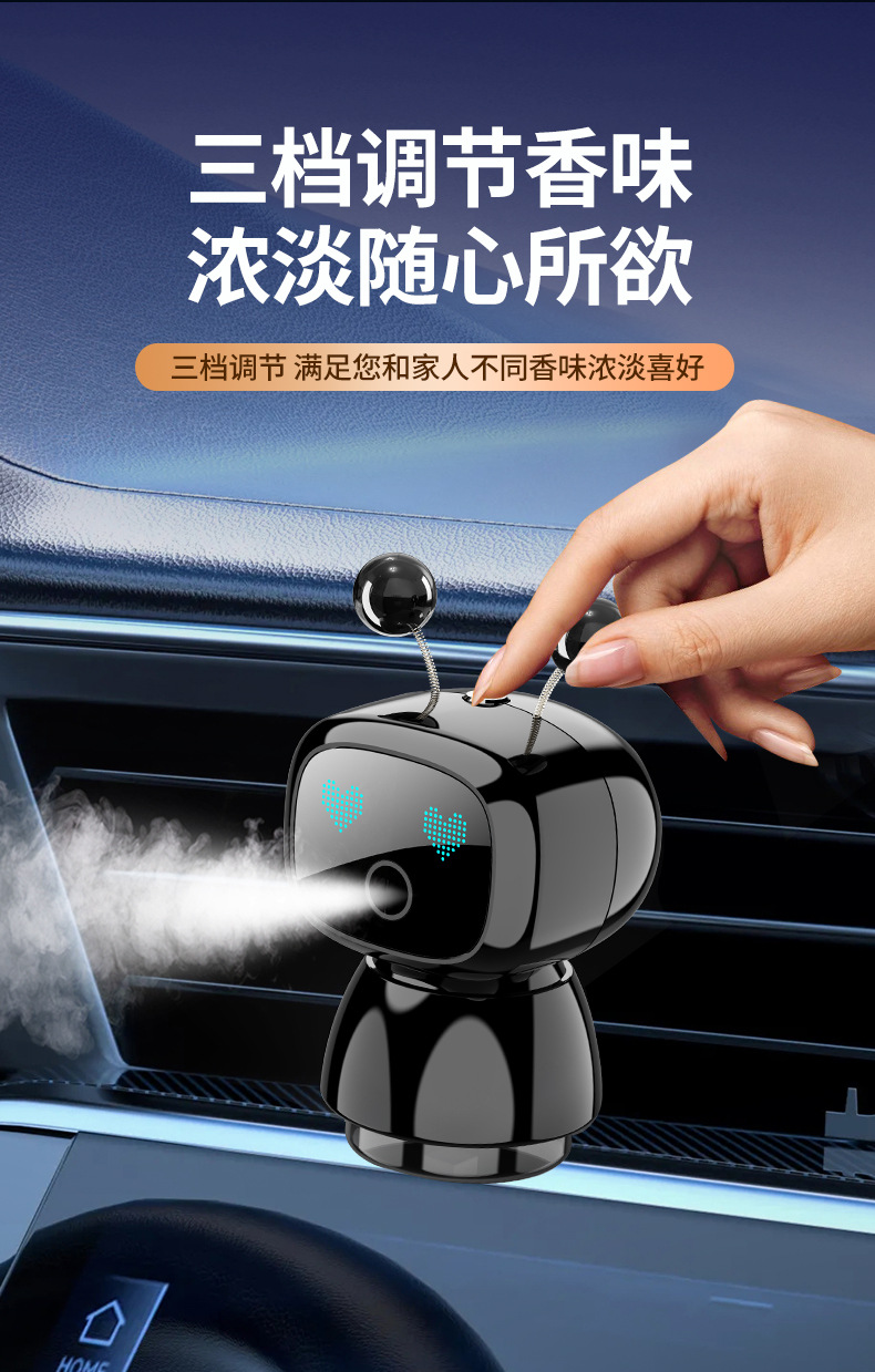 Zhongheng Car Air Vent Robot Aromatherapy Smart Spray Fragrance Diffuser for Car and Home, Creative and High-End Decoration