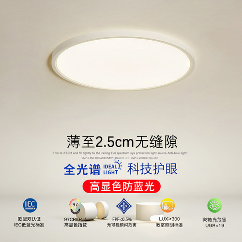 LED ceiling lamp living room full spectrum ultra-thin seamless restaurant simple modern eye protection aisle creative bedroom lamp