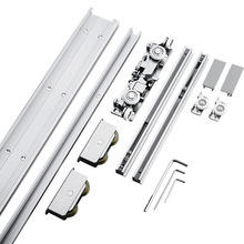 幽灵门隐形轨道专用五金配件双向缓冲推拉平移门吊滑无轨吊轮滑轨