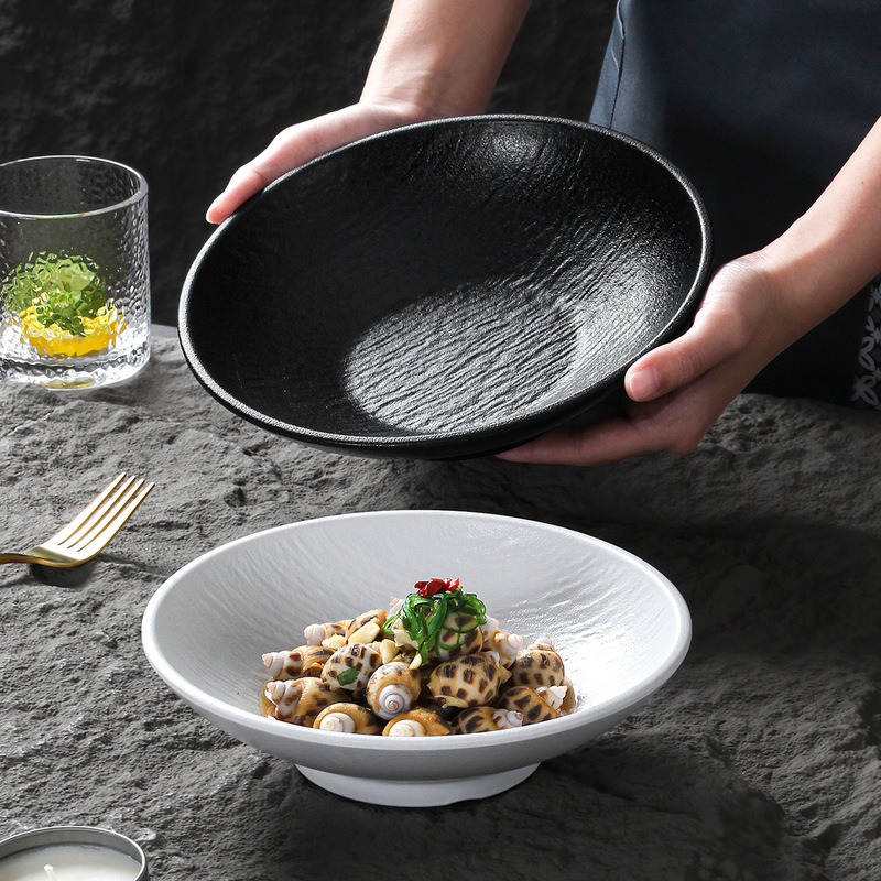 Melamine Tableware Large Bowl Frosted Rock Pattern Noodle Bowl Cold Noodle Bowl Hot Dry Noodle Fried Noodle Shallow Bowl Salad Bowl Melamine Tableware Large Bowl Frosted Rock Pattern Noodle Bowl Cold Noodle Bowl Hot Dry Noodle Fried Noodle Shallow Bowl Salad Bowl