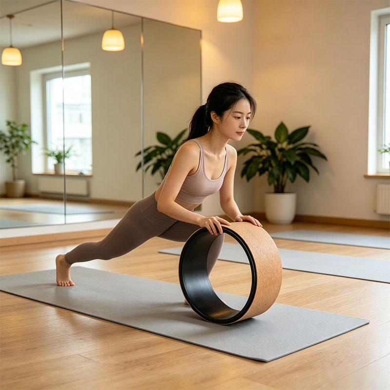Cork Tpe Yoga Wheel Massage Auxiliary Wheel Pp Inner Ring Back Roller Backbend Stretching Soothing Cork Yoga Wheel