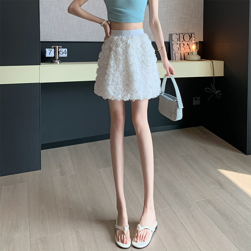 Summer New Cake Skirt Rose Petal Chiffon Skirt Tuffy Skirt Lace Pleated Skirt Mesh Skirt