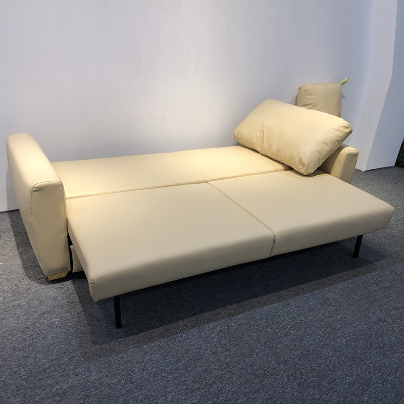 Sofá cama de tela moderna simple y multifuncional, estudio, oficina, pequeño hogar, doble, triple, almacenamiento, sofá cama