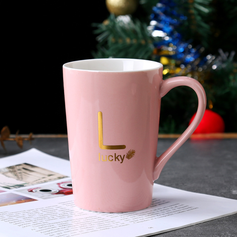 Tazas de cerámica de gran capacidad para hombres y mujeres con cubierta simple taza de café de leche de pareja de estudiantes taza de menú