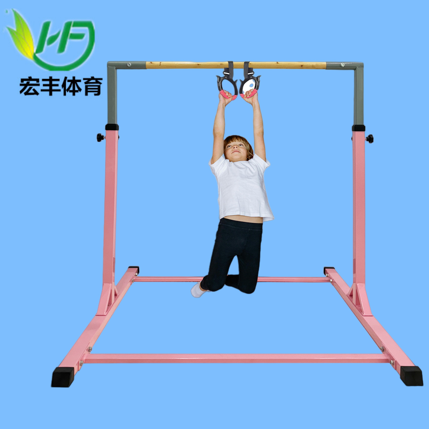 Directly Exported Kidsren's Gymnastics Fitness Leg Press Horizontal Bar Frame Indoor Fitness Training Pull-Up Horizontal Bar