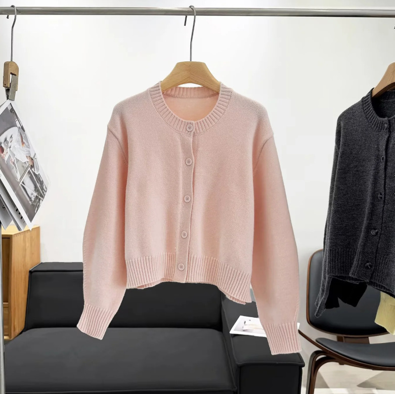 BM&MD&ZA early autumn new women's standard fit round neck cardigan sweater 1331604003