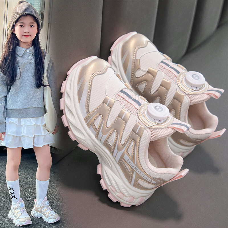 Zapatos deportivos para niños otoño 2025 nuevos zapatos de papá para niñas zapatos de running para niños con suela suave zapatos casuales para niños grandes