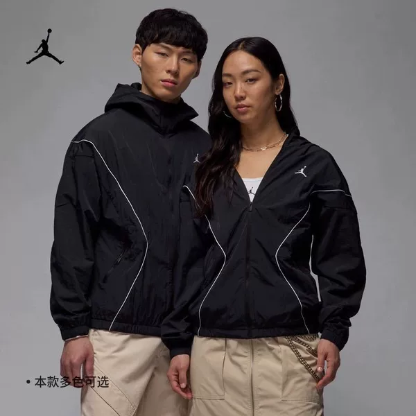 Cross-border foreign trade AJ spring and autumn outdoor sports casual hooded solid color embroidered logo airman windbreaker couple style thin breathable