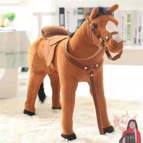 Children's Large Wheel Ride-On Toy Horse for Riding and Jumping in Scenic Areas