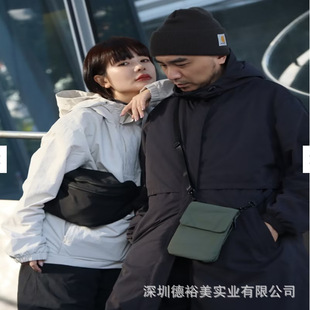 Mobile Phone Chest Bag, Men's and Women's Crossbody Bag, Fashionable and Simple Cycling Bag, Coin Purse, Casual and Versatile Sports Style Small Backpack