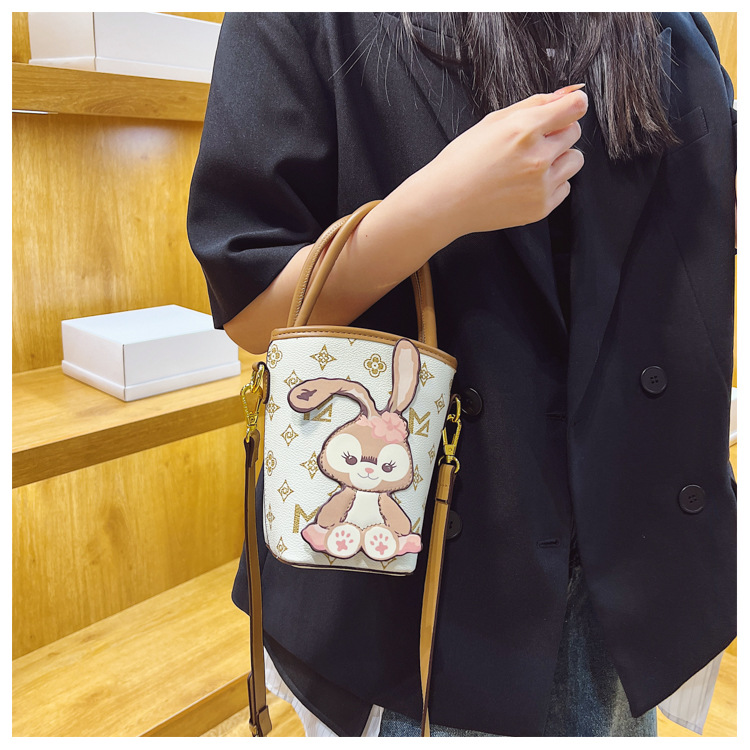 Fashion bucket bag for women 2023 spring new versatile cute rabbit bag high-end casual shoulder crossbody bag_voghion.com