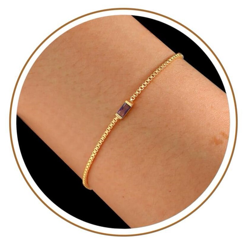 Aliexpress European and American Style December Birthstone Bracelet for Daily Wear, Gift for Best Friend's Birthday, Wholesale