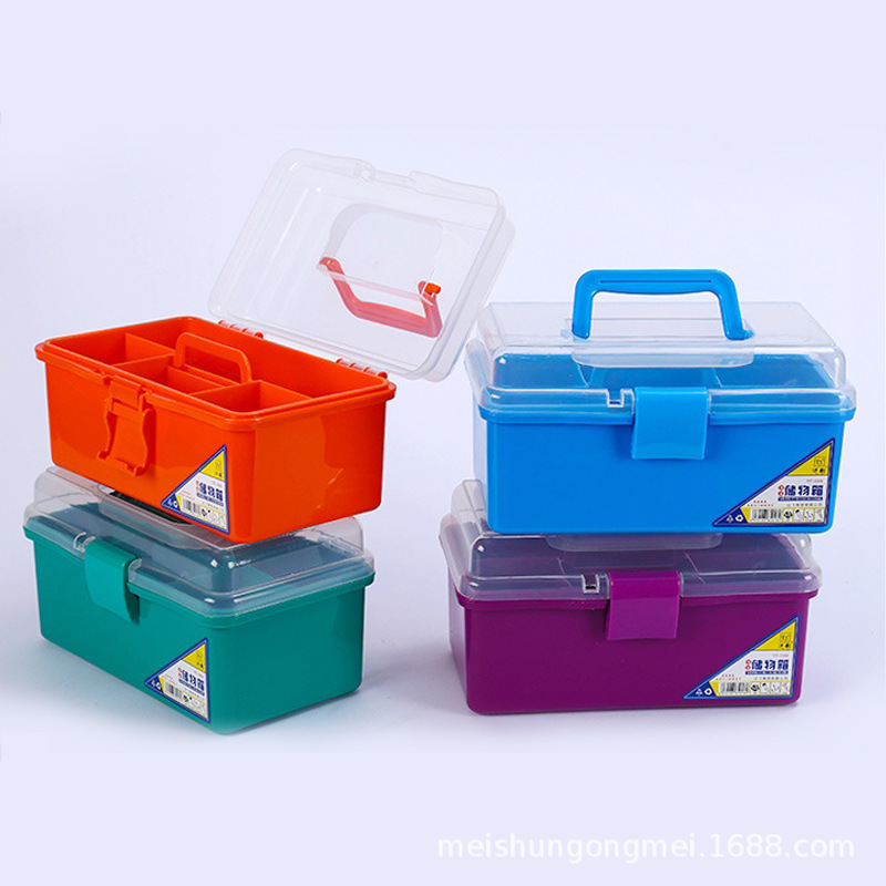 Manufactor wholesale Large multi-function storage box hold-all storage box Plastic transparent Medicine Nail enhancement hold-all