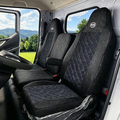 Breathable and Comfortable for All – Modelə uyğun (Original) oturacaq örtükləri - full-tech-fabric-black-the-driver-and-two-passengers-sit-in-one-set