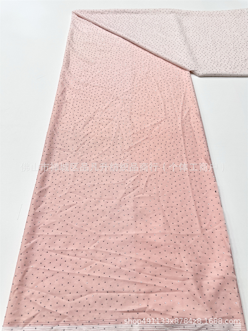 Vestido de cena de moda de fiesta de baile de camisa de vestido de tela gradiente caliente taladro de tela transpirable de alta elasticidad image 9